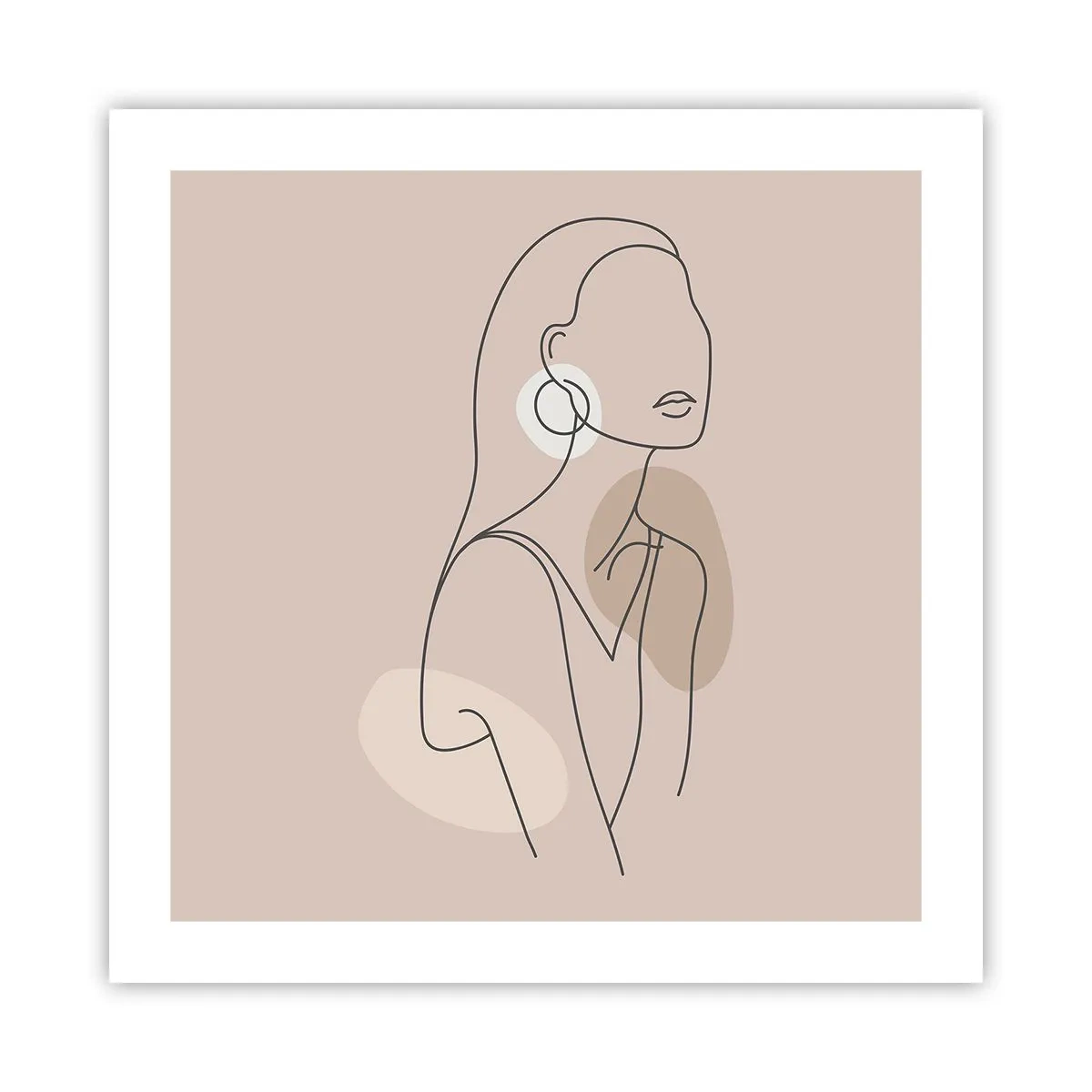 Poster - meisjesachtig icoon - 50x50 cm