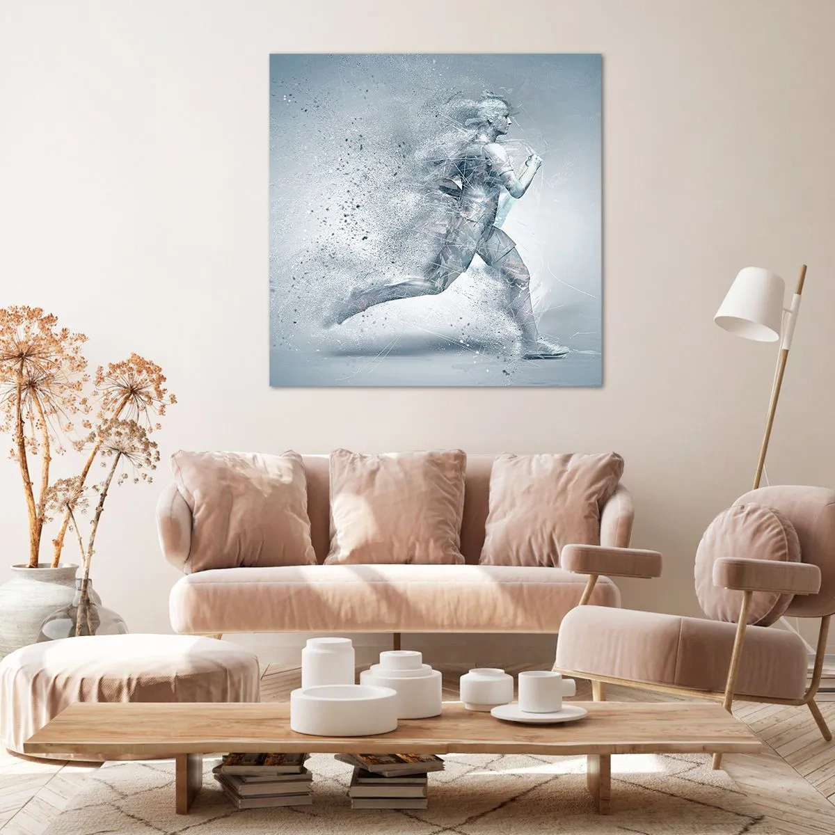 Schilderen op canvas - Kristalheldere energie - 50x50 cm