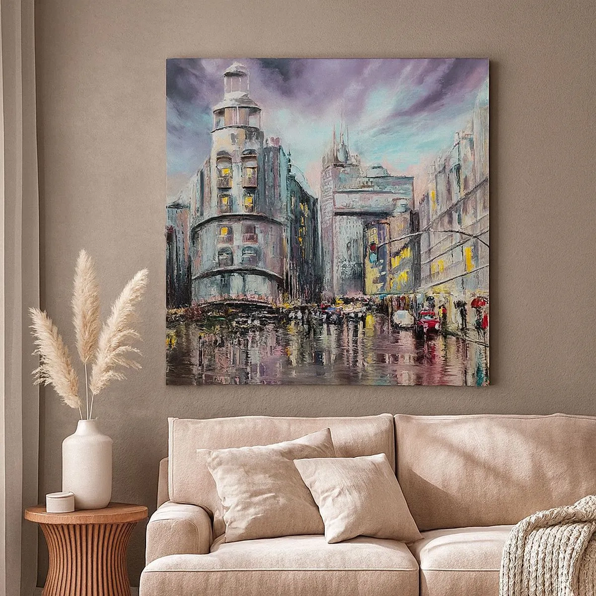 Schilderen op canvas - Het wordt een geslaagde avond - 30x30 cm