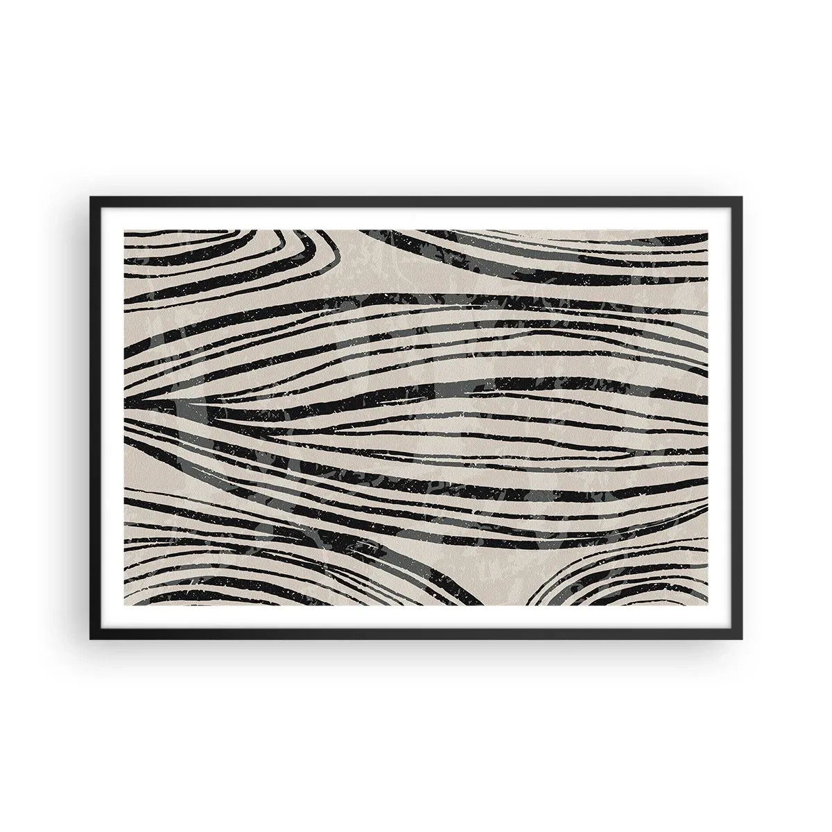 Poster in een zwarte lijst - Lijnoverstromingsvlakte - 91x61 cm