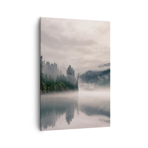 Schilderen op canvas - In reflectie, in de mist - 70x100 cm