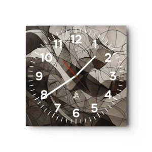 Wandklok - Klok - Circulatie van aardekleuren - 40x40 cm