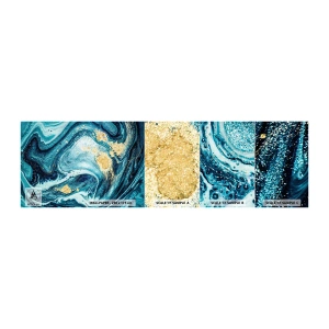 Fotobehang Staaltje Standard Eco - Blauwe draaikolk - Abstractie, Deel, Modern patroon - 100x30 cm