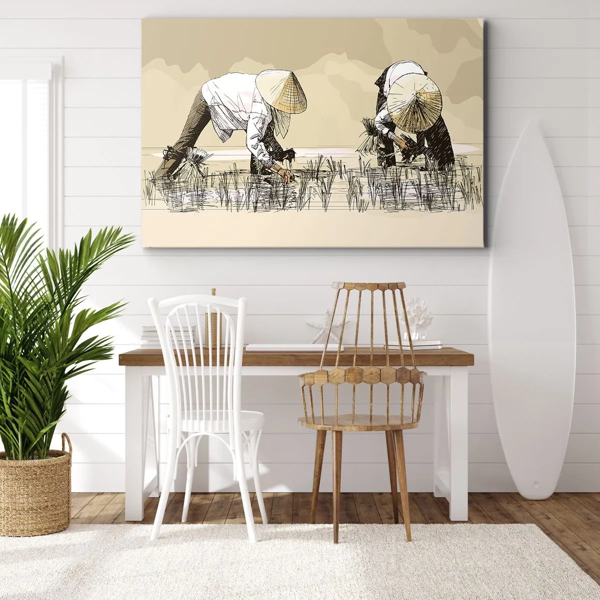 Schilderen op canvas - Succesvolle oogst - 100x70 cm