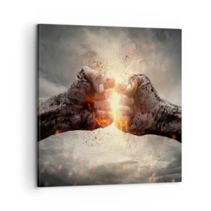 Schilderen op canvas - Sta op voor een gevecht - 60x60 cm