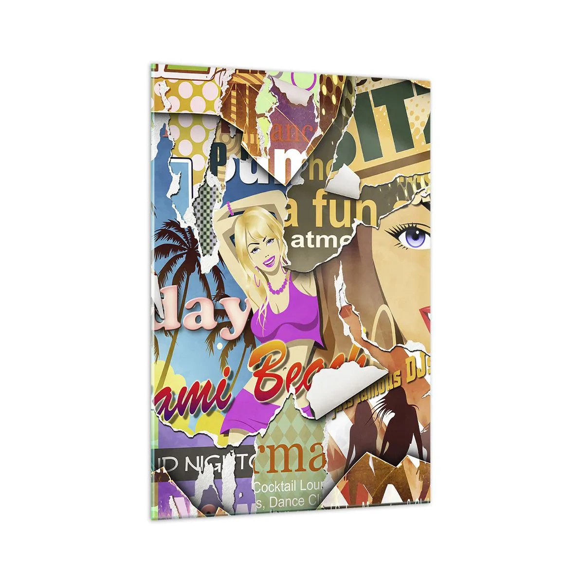 Schilderen op glas - Zomerse flashbacks - 70x100 cm