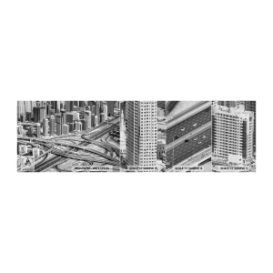 Fotobehang Monster Premium Canvas - Dubai - de onmogelijke stad - Stad, Architectuur, Metropolis - 100x30 cm