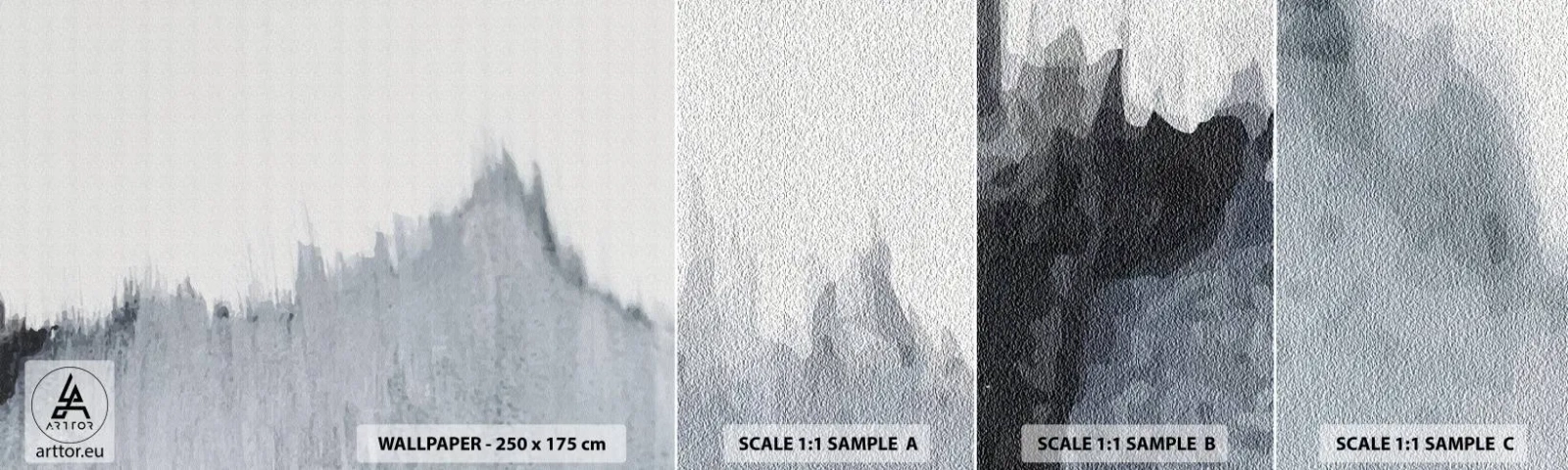 Fotobehang Monster Zelfklevend Deluxe Sticker - Mysterieuze tekst - Minimalisme, Deel, Vervagen - 100x30 cm