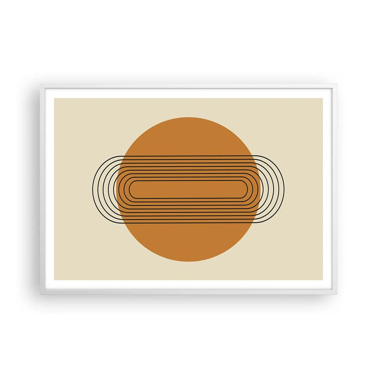 Poster in een witte lijst - Perfect plan - 100x70 cm