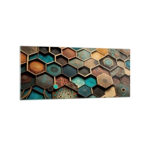 Schilderen op glas - Arabische ornamenten – variatie - 120x50 cm