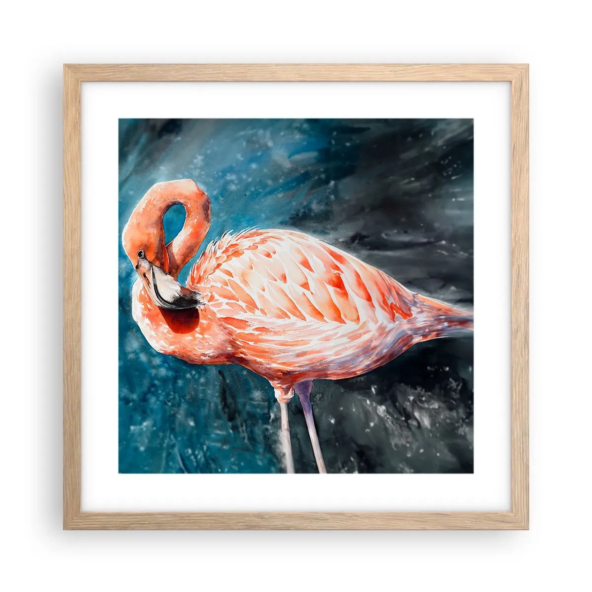 Een poster in een licht eiken lijst - Decoratief van aard - 40x40 cm
