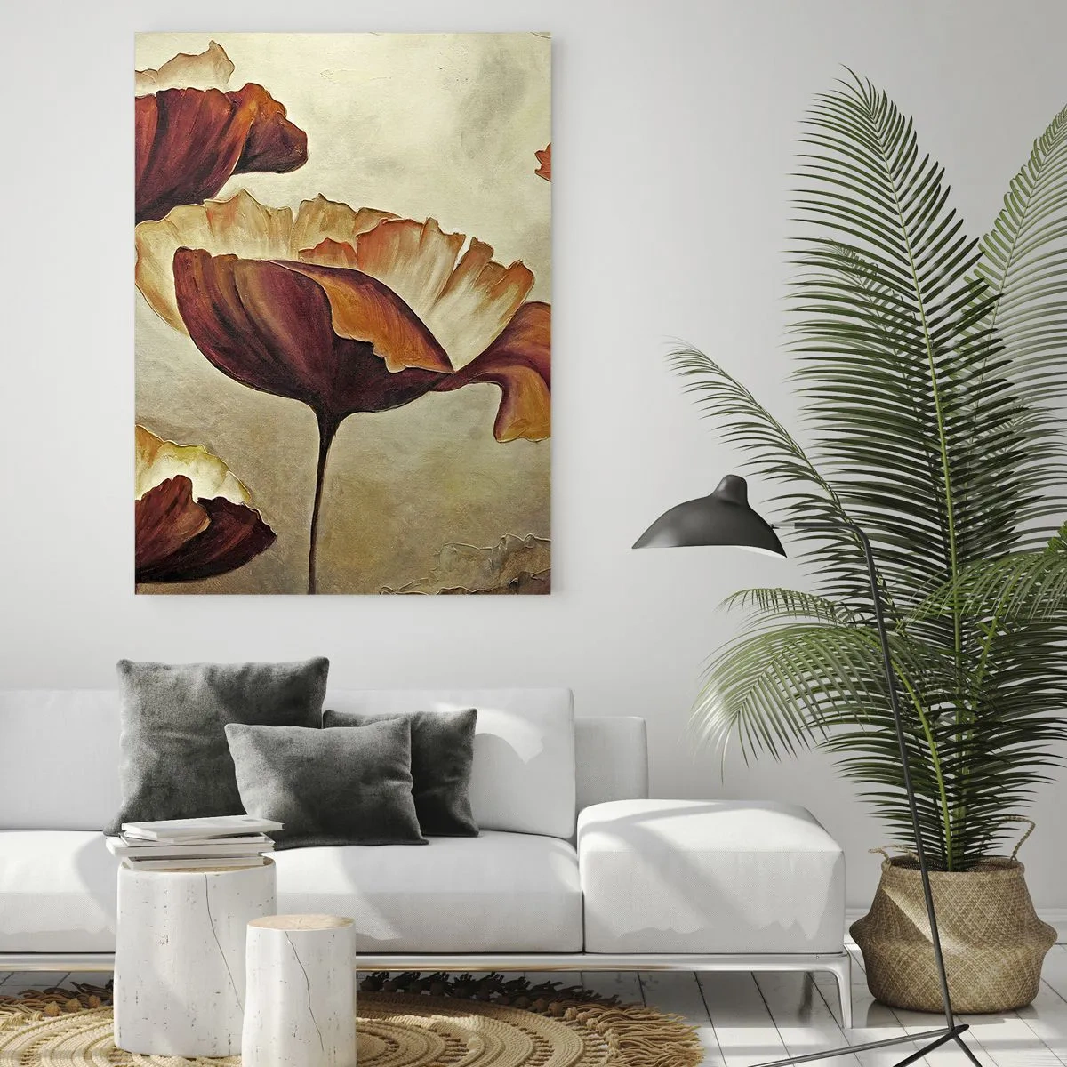 Schilderen op glas - Golvend weiland - 50x70 cm