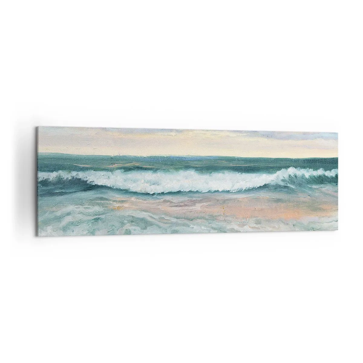 Schilderen op canvas - Hier maak je je ziel glad - 160x50 cm