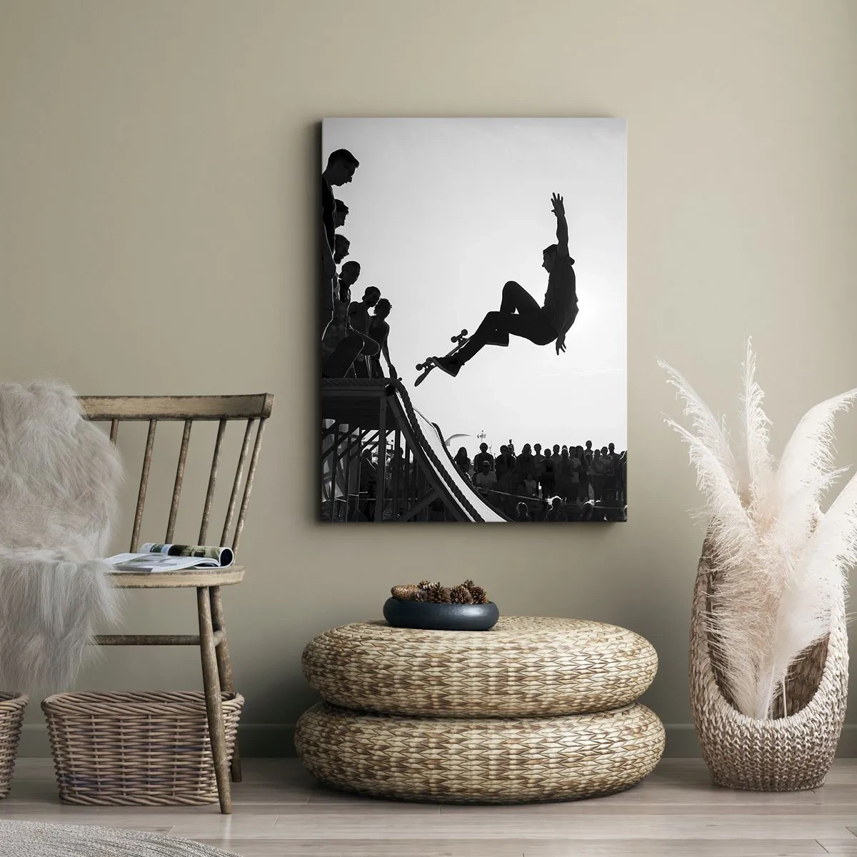 Schilderen op canvas - Helden en kijkers - 50x70 cm