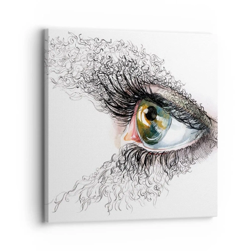 Schilderen op canvas - Kijk recht in de ziel - 30x30 cm