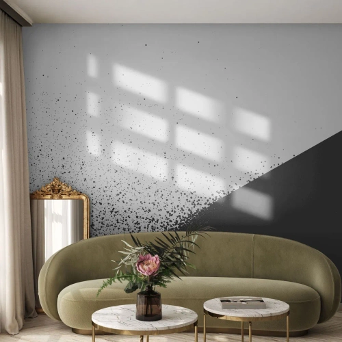 Fotobehang Standard Eco - Steeds sneller, meer en meer - Abstractie, Grafisch, Zwart en wit - 150x105 cm