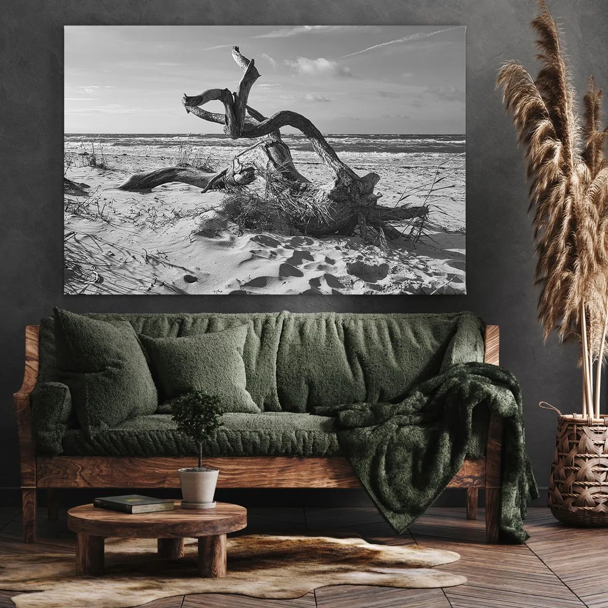 Schilderen op canvas - Zee sculptuur - 120x80 cm