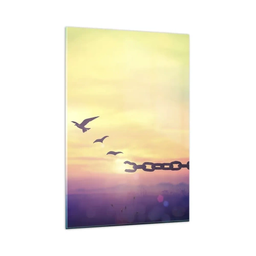 Schilderen op glas - De overwinning van vrijheid - 80x120 cm