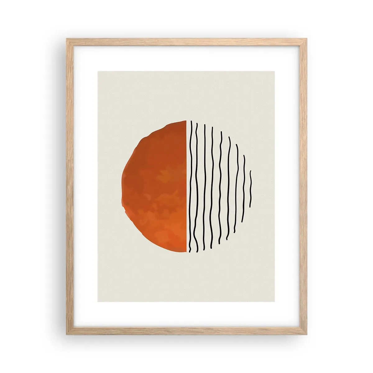 Een poster in een licht eiken lijst - In het Japanse klimaat - 40x50 cm