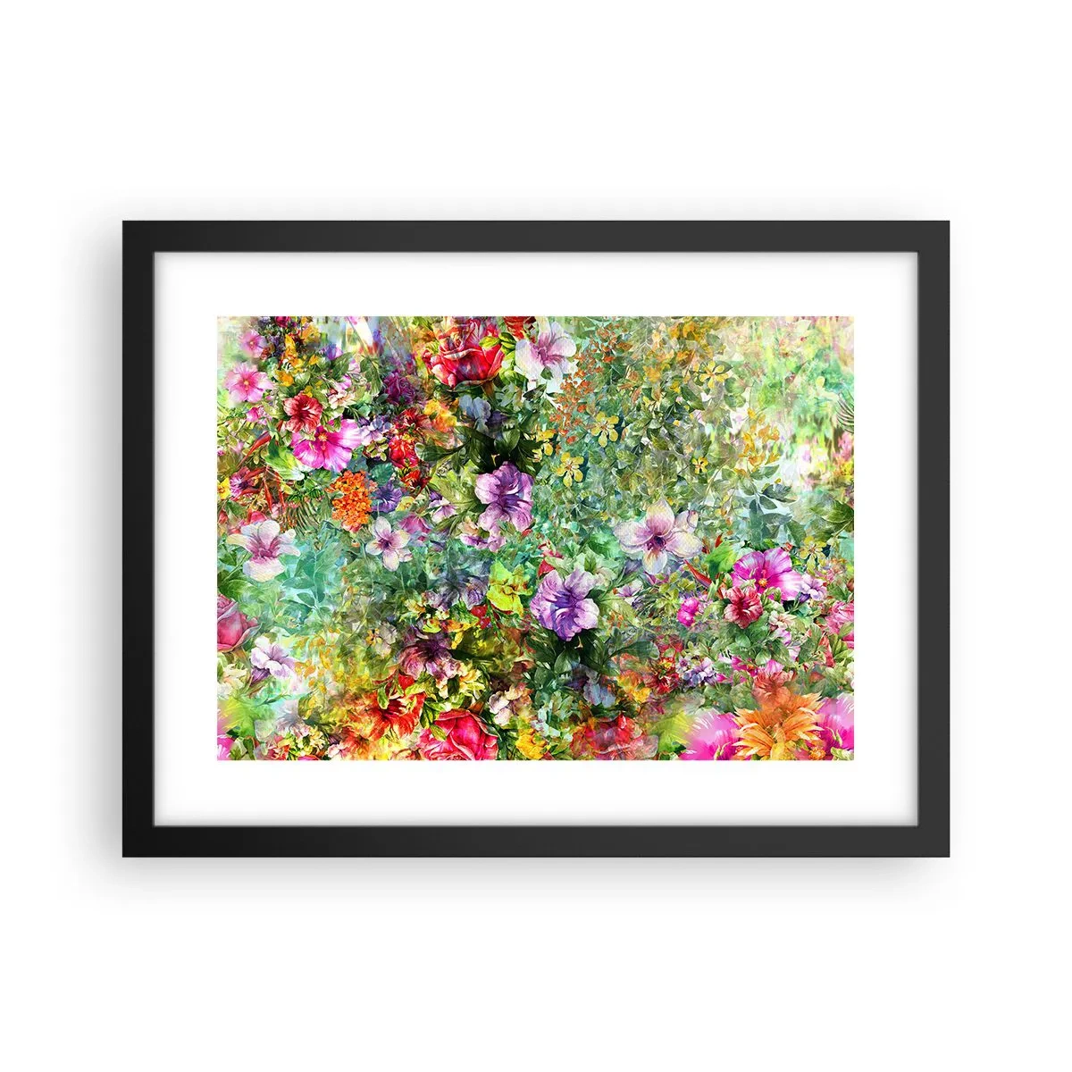 Poster in een zwarte lijst - In bloemen voor verderf - 40x30 cm