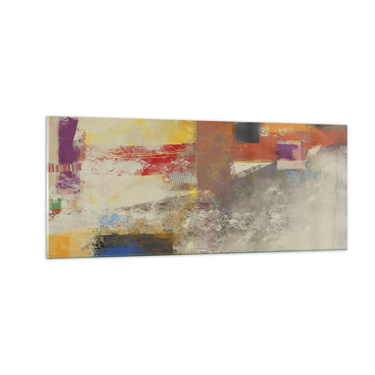 Schilderen op glas - Kleur geometrie - 100x40 cm