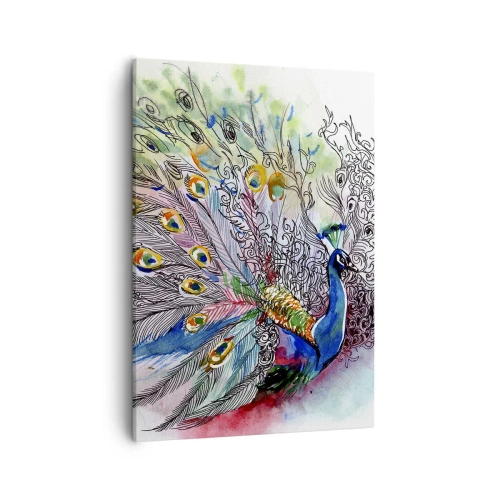 Schilderen op canvas - Met trots tegen grijs - 50x70 cm