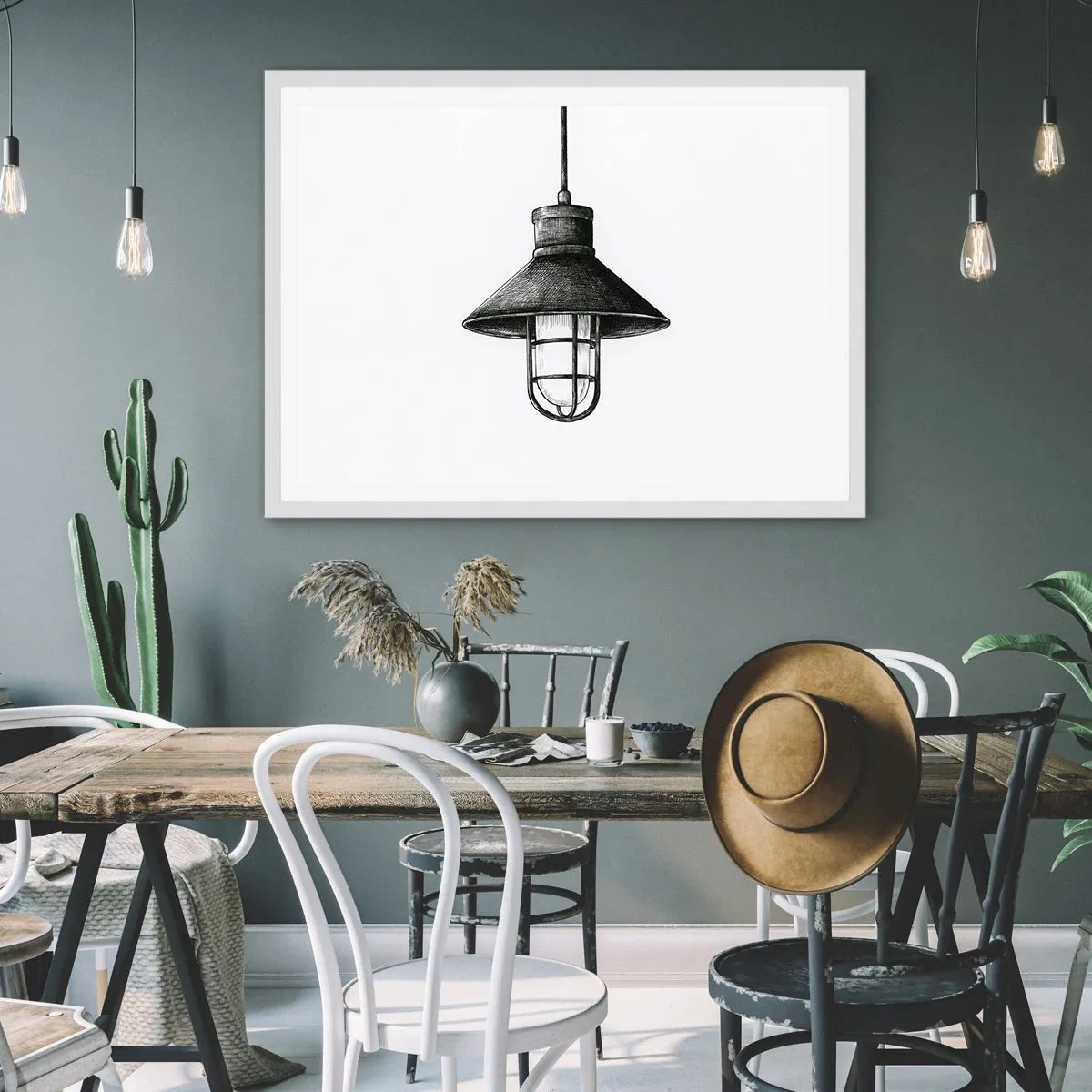 Poster in een witte lijst - Zoals jaren geleden… - 91x61 cm