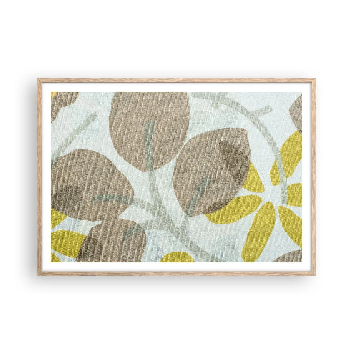 Een poster in een licht eiken lijst - Compositie in volle zon - 100x70 cm