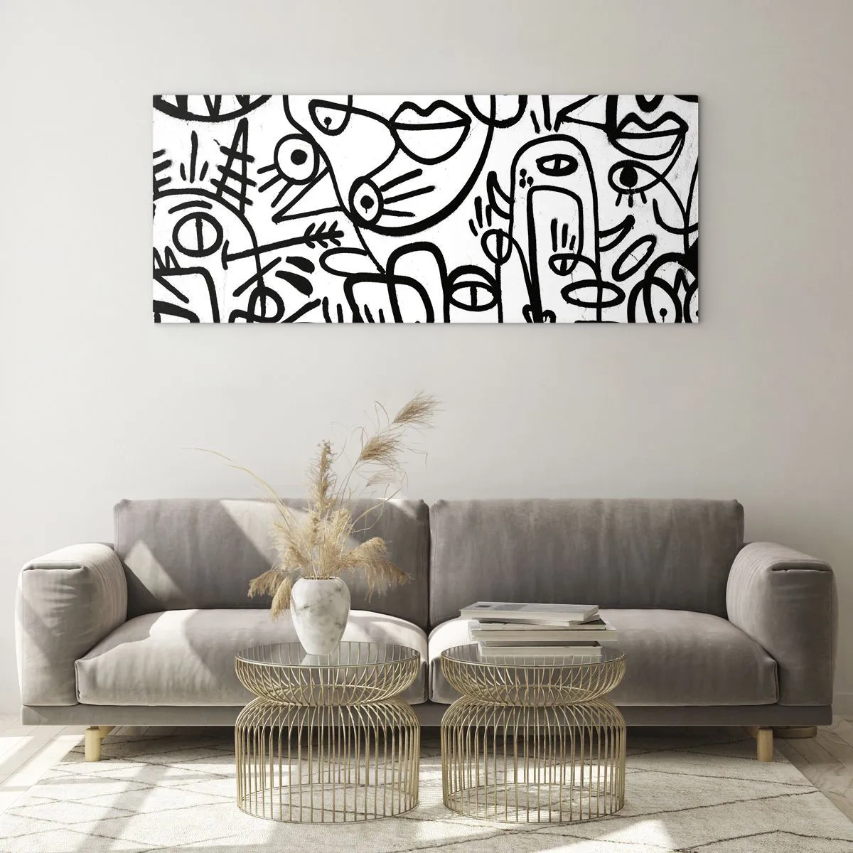 Schilderen op glas - Gezichten en luchtspiegelingen - 120x50 cm