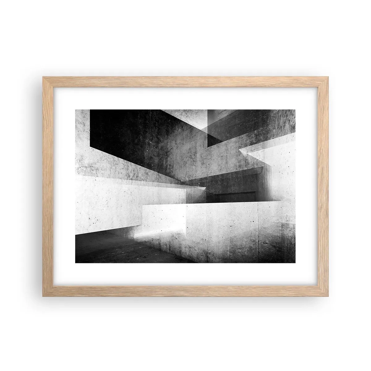 Een poster in een licht eiken lijst - De structuur van de ruimte - 40x30 cm