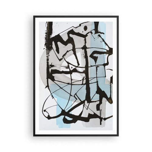 Poster in een zwarte lijst - Toch blauw - 70x100 cm