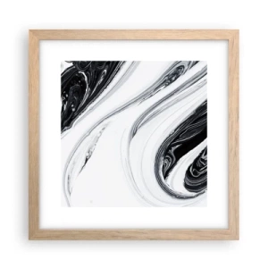 Een poster in een licht eiken lijst - Een combinatie van tegenstellingen - 30x30 cm
