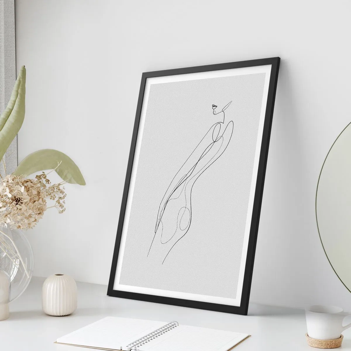 Poster in een zwarte lijst - Gewoon een belofte - 70x100 cm