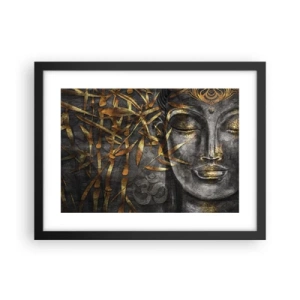 Poster in een zwarte lijst - Voel de rust - 40x30 cm