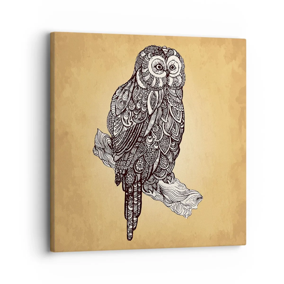 Schilderen op canvas - Ingewikkelde ornamenten van wijsheid - 30x30 cm