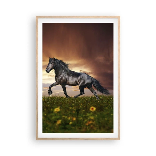 Een poster in een licht eiken lijst - Zwarte Prins - 61x91 cm