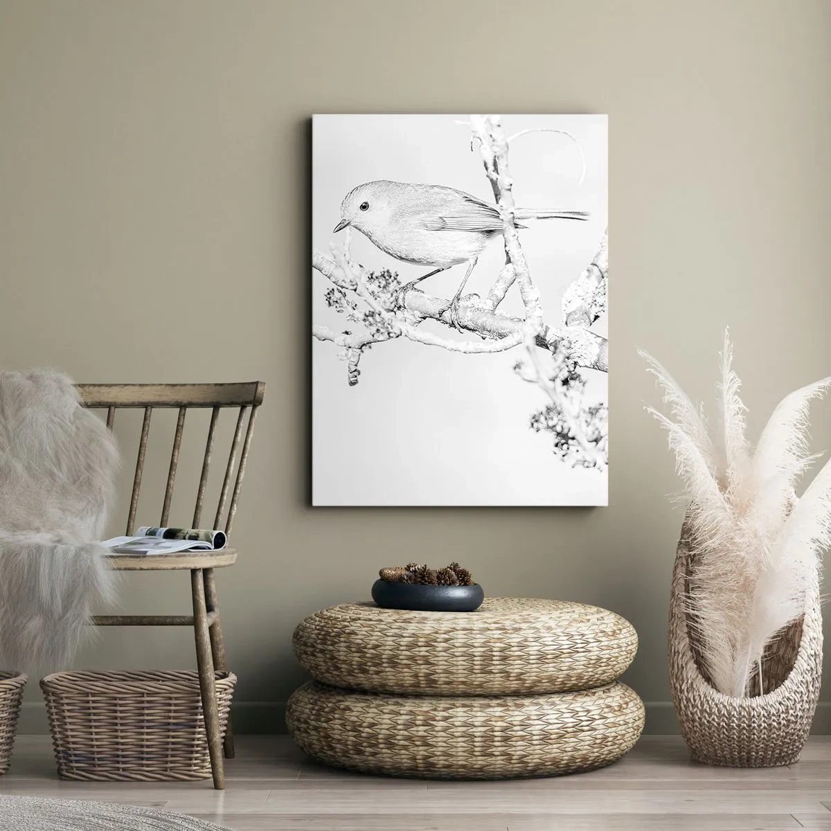 Schilderen op canvas - Winterochtend - 80x120 cm