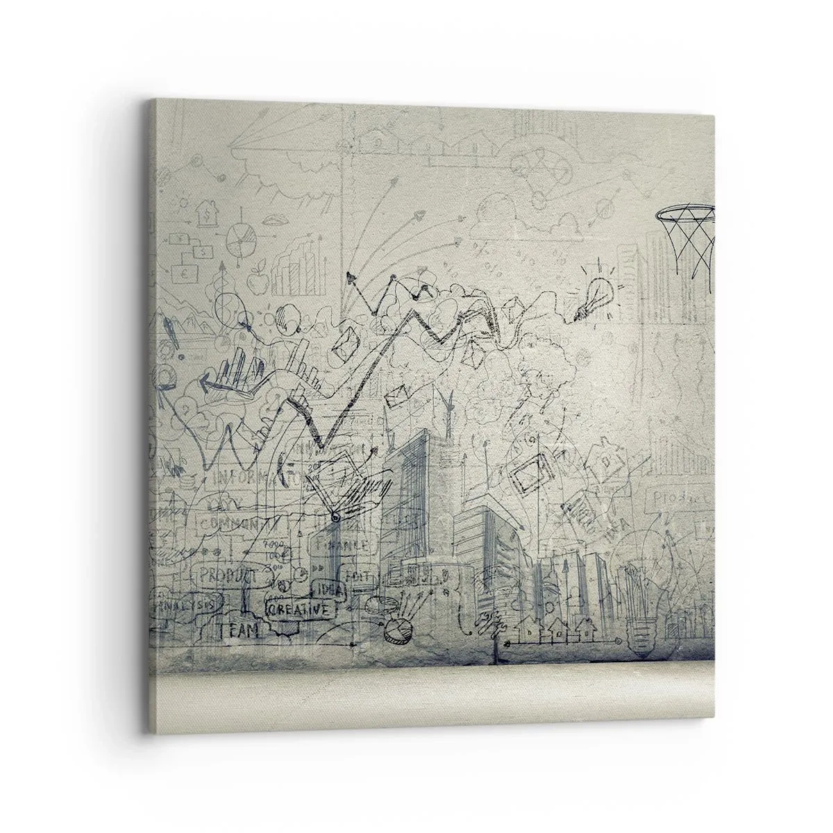Schilderen op canvas - Mijn geweldige stadsleven - 70x70 cm