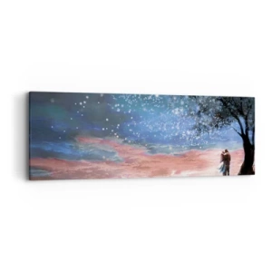 Schilderen op canvas - Een sterrenspektakel - 90x30 cm