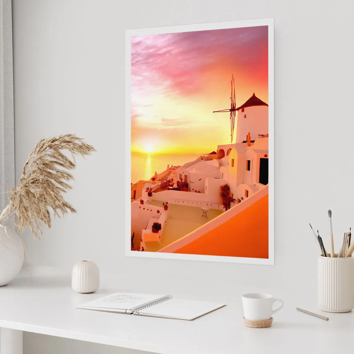 Poster - Spreiden in wit en goud  - 40x50 cm