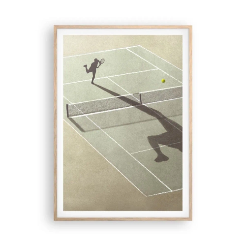 Een poster in een licht eiken lijst - Jezelf overwinnen - 70x100 cm