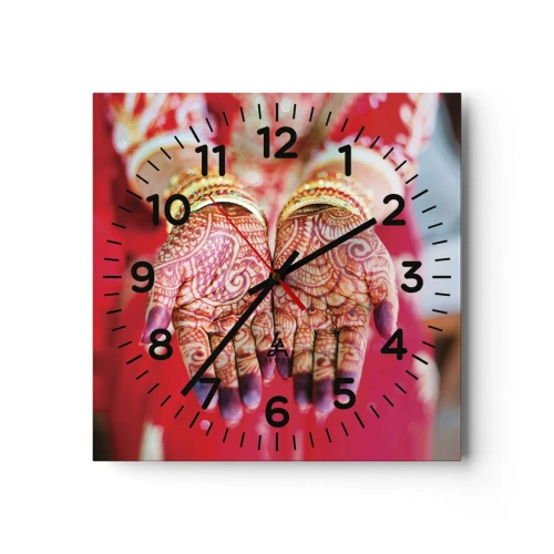 Wandklok - Klok - Klaar om je geluk te vangen? - 40x40 cm
