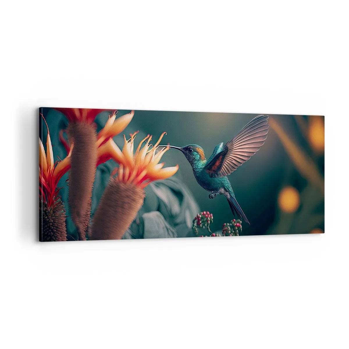 Schilderen op canvas - een werkelijk kleurrijk leven - 100x40 cm