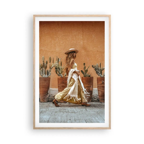 Een poster in een licht eiken lijst - Hippie-stijl - 61x91 cm