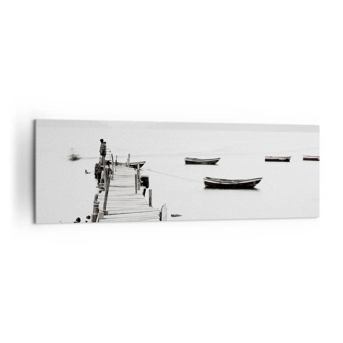 Schilderen op canvas - Stil en schoon boven het water - 160x50 cm
