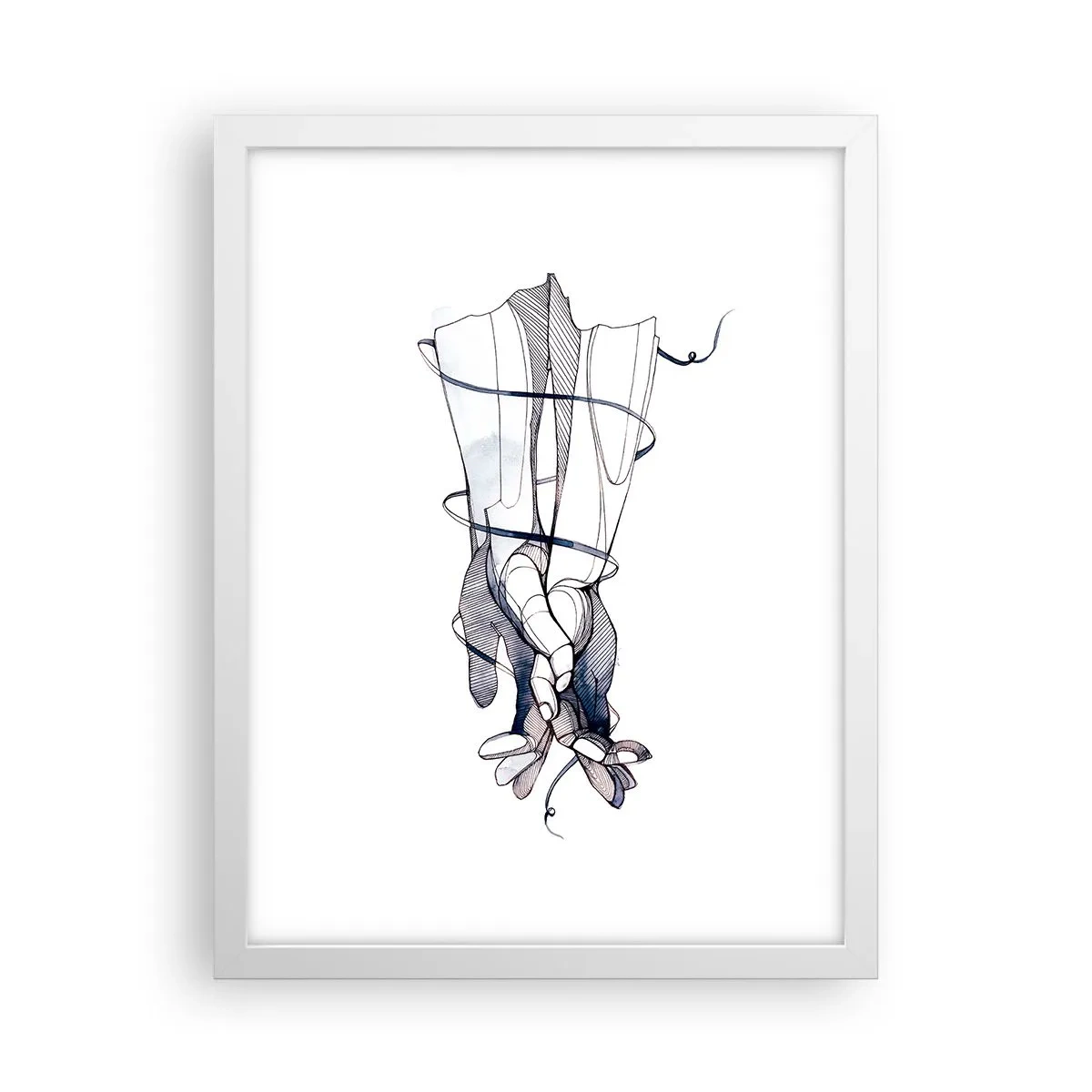 Poster in een witte lijst - Touch-studie - 30x40 cm