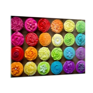 Schilderen op glas - Elk anders - allemaal lekker  - 100x70 cm