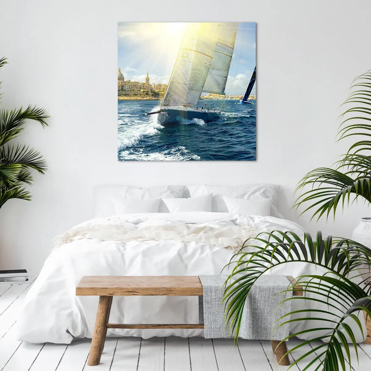 Schilderen op canvas - Het is tijd om de stad te verlaten - 60x60 cm