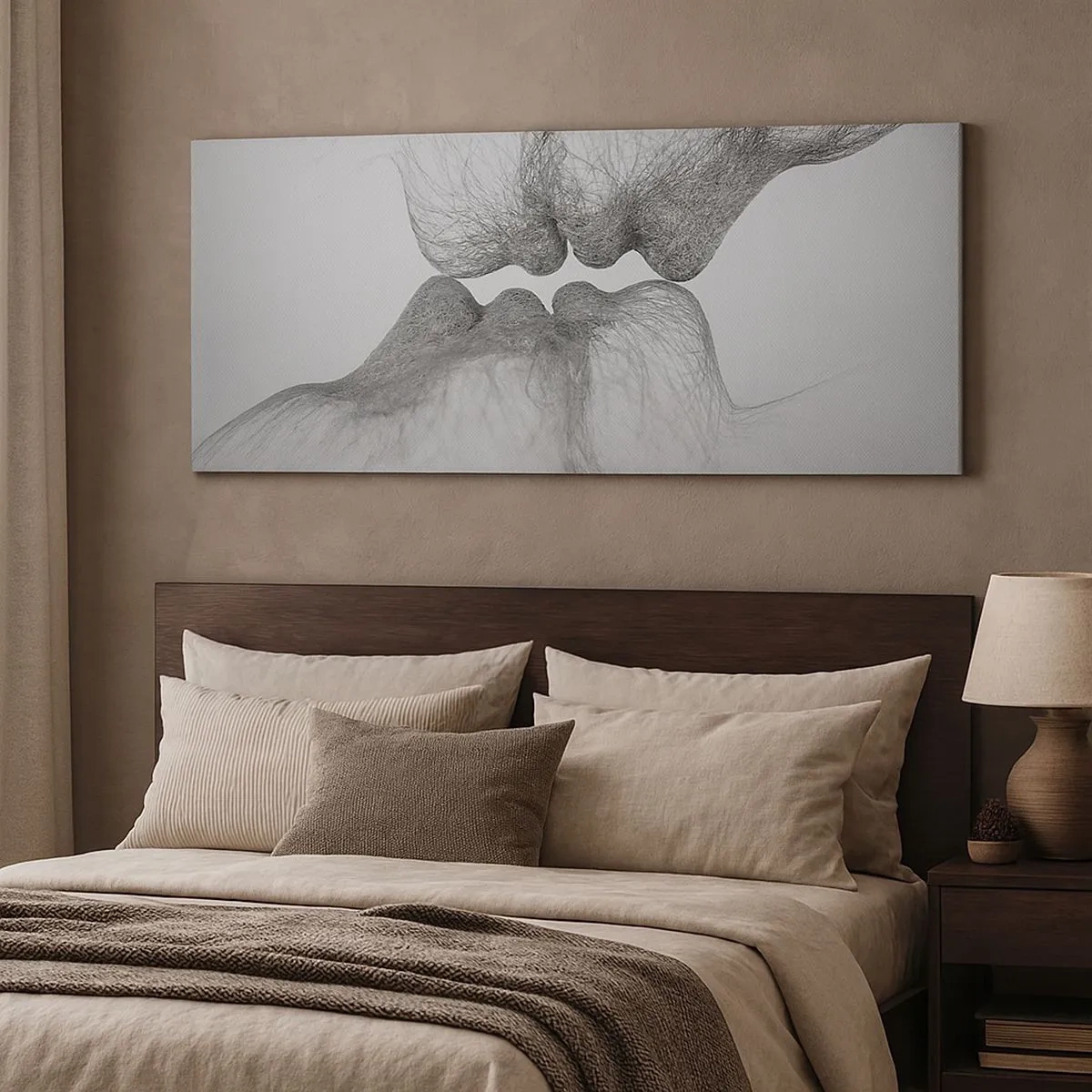 Schilderen op canvas - Kus van de wind - 100x40 cm