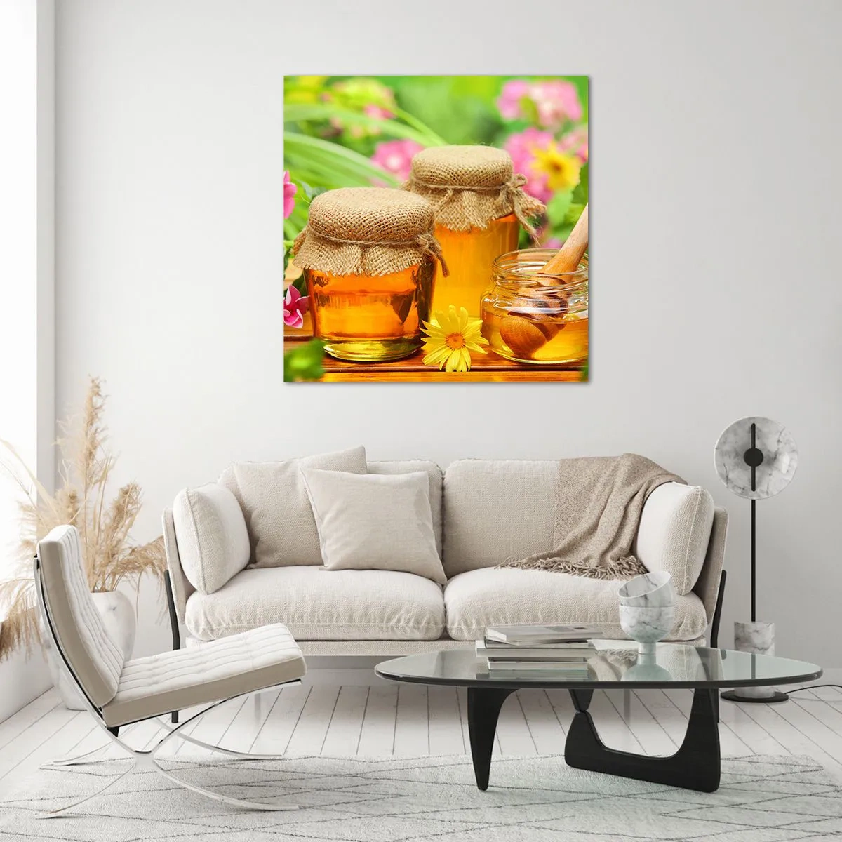 Schilderen op glas - Zoet en bloemig - 60x60 cm